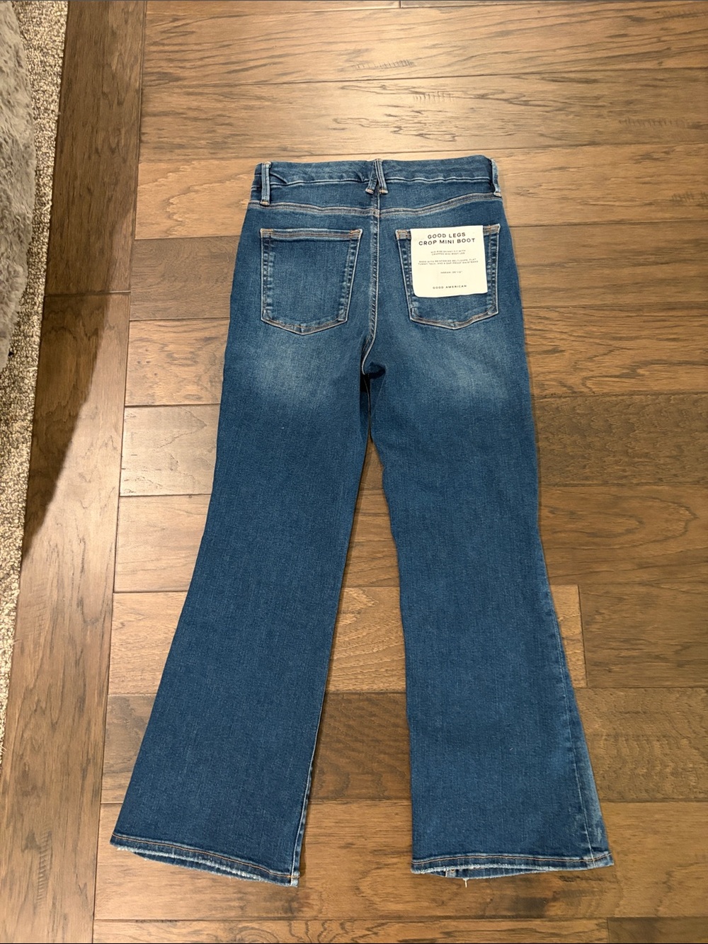 New With Tags Good American Always Fits Good Legs Crop Mini Boot - Picture 3 of 12